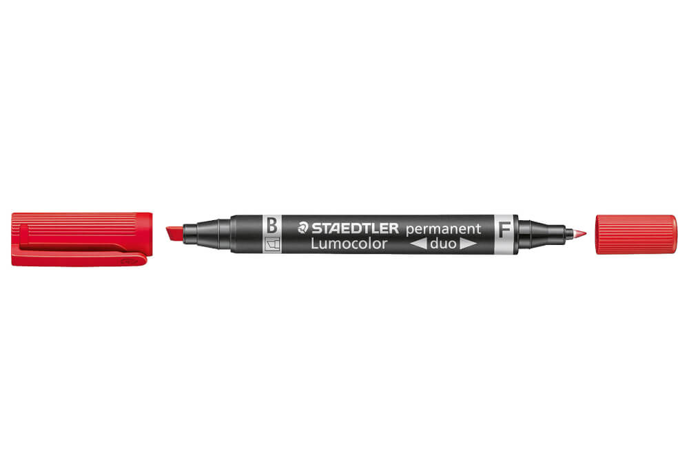 Staedtler Permanentmarker Folienstift duo FM, rot