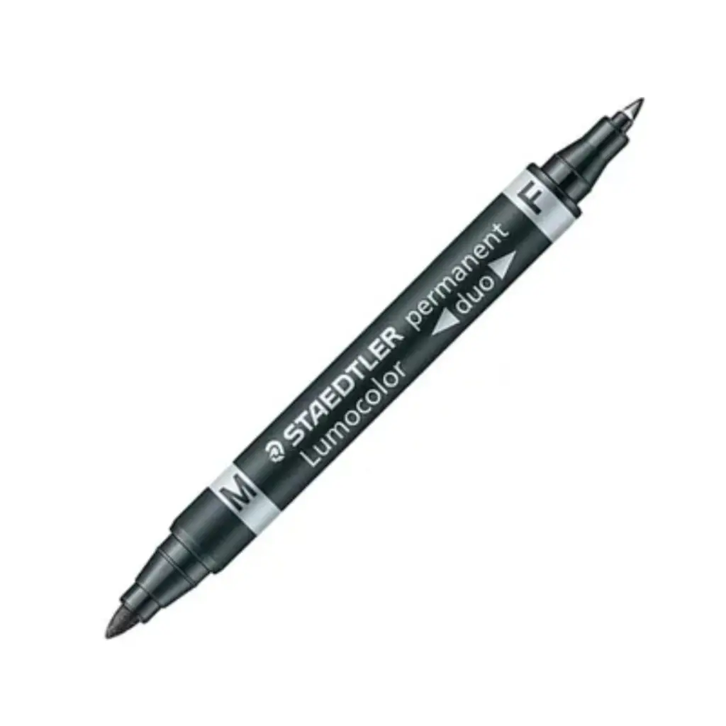 Staedtler Lumocolor Folienstift permanent Duo M/F schwarz