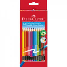 Faber Castell Buntstifte mit Radiergummi 12er Packung