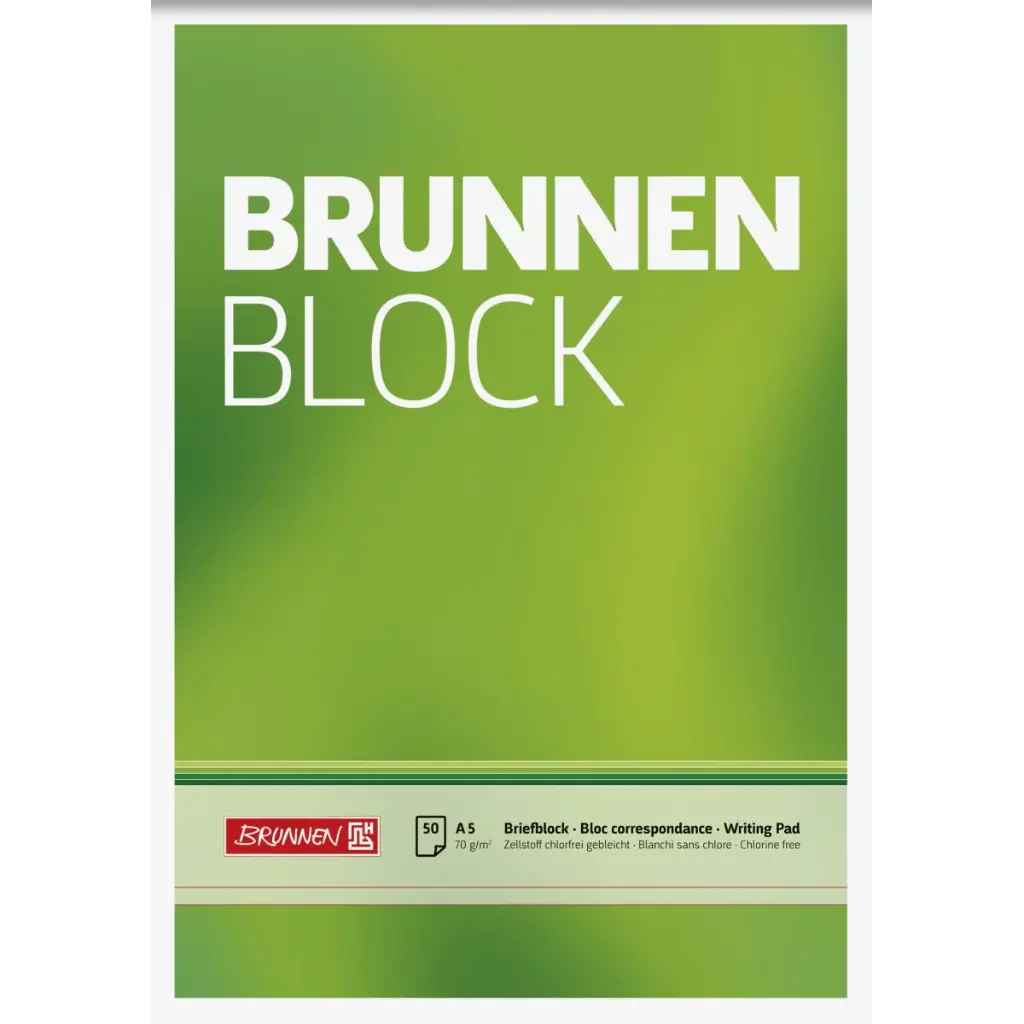 Brunnen Block A5, 50 Blatt, blanko