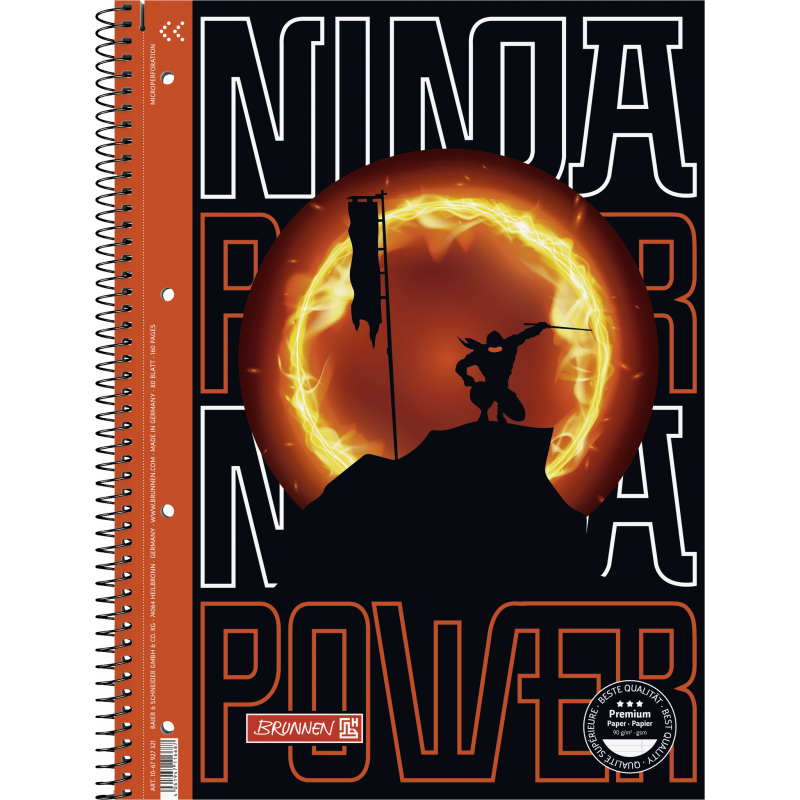 Collegeblock Premium Ninja Power A4 Lineatur 27 | 80 Blatt