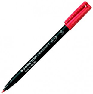 Staedtler Lumocolor Folienstift permanent S rot